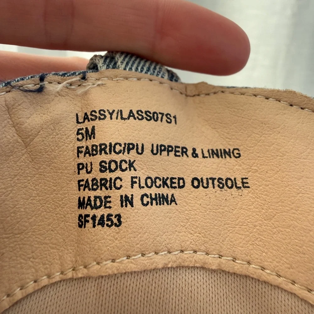 Steve Madden Lassy Denim Cowboy Boot Frayed Hem Western Festival | Size 5M - Picture 15 of 16